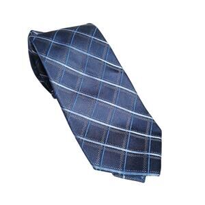 Stafford Tailored Culture Navy Blue/Royal Blue/Light Blue Square Grid Mens Tie